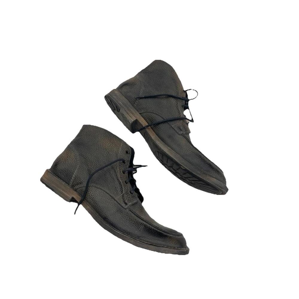 Bed Stu Curtis II Leather Boots Brown pebbled textured Men's 12 H84 - Picture 2 of 5